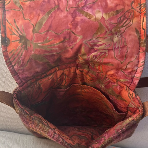 NWOT Plaid Wool and Leather Crossbody Bag - Picture 5 of 5